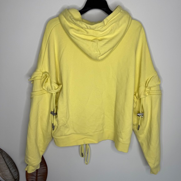 B1 Puma x Collina Strada Yellow Lace Up Ruffle Hoodie Sweatshirt XL 624534-31 - Picture 10 of 10